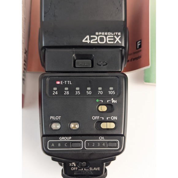Canonβ Speedlite 420EX E TTL Flash for EOS Cameras with Box - Picture 6 of 11
